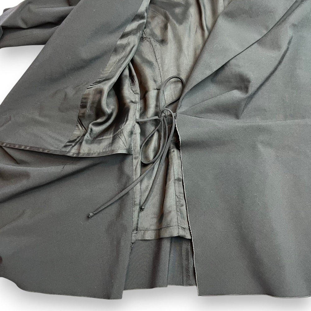 Trina Turk Draped Side Tie Wrap Blazer Jacket Womens Size 2 Black Minimalist - Picture 5 of 10